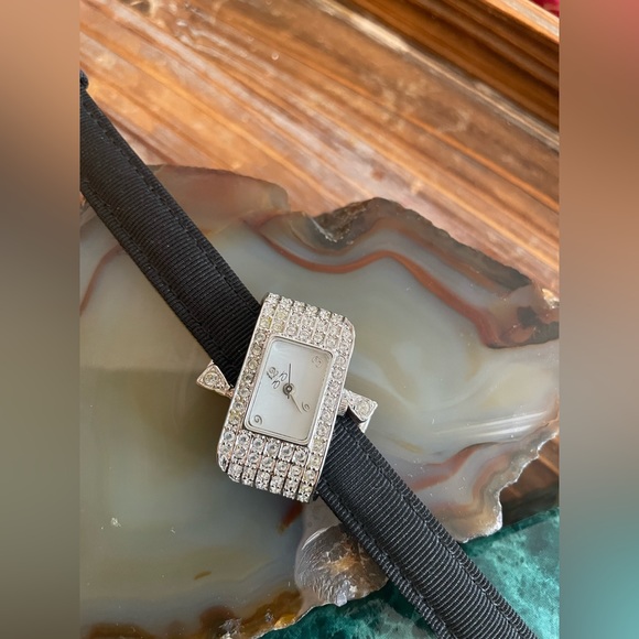 Collectable Holiday ArtDeco Suzanne Somers Crystal Art Deco Vintage Style Watch - Picture 4 of 15
